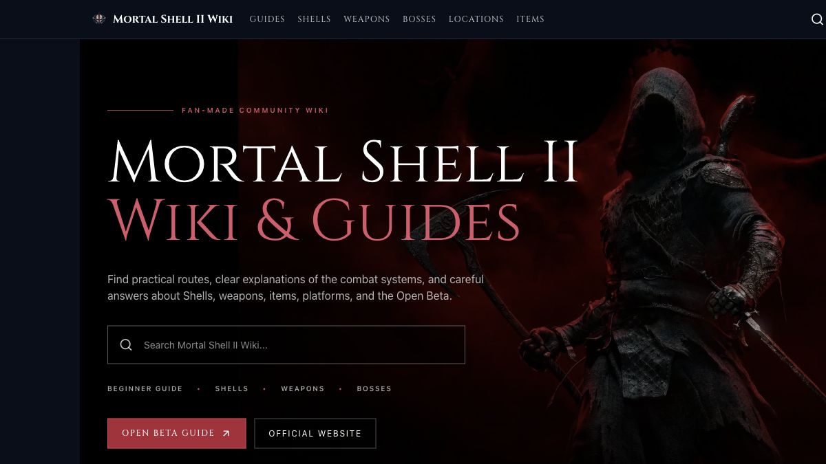 Mortal Shell II Wiki 首页截图